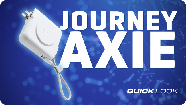 Das AXIE-Wandladegerät von Journey dient auch als Powerbank
